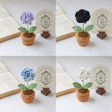 Handmade Crochet Flower in Pot Personalized Gift