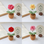 Handmade Crochet Flower in Pot Personalized Gift