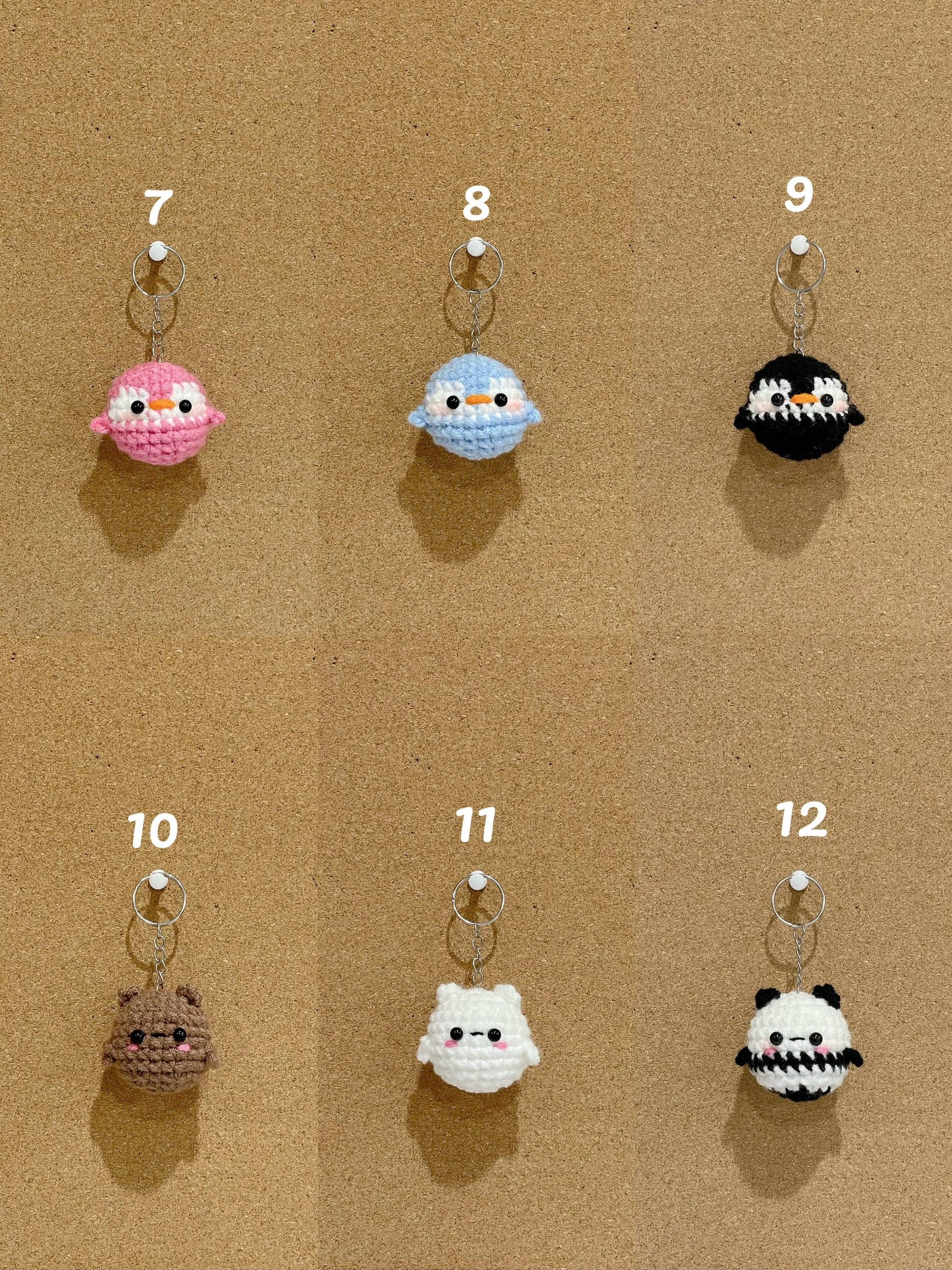 Handmade Crochet Animal Keychain Amigurumi Bag Charm
