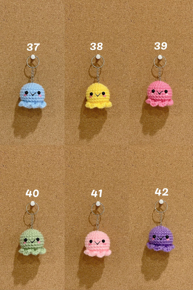 Handmade Crochet Animal Keychain Amigurumi Bag Charm