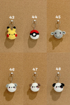Handmade Crochet Animal Keychain Amigurumi Bag Charm