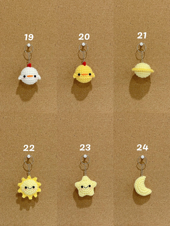 Handmade Crochet Animal Keychain Amigurumi Bag Charm