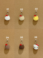 Handmade Crochet Animal Keychain Amigurumi Bag Charm