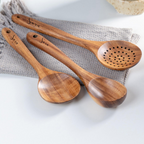 Engraved Wooden Kitchen Utensil Set Personalized Cooking Tools