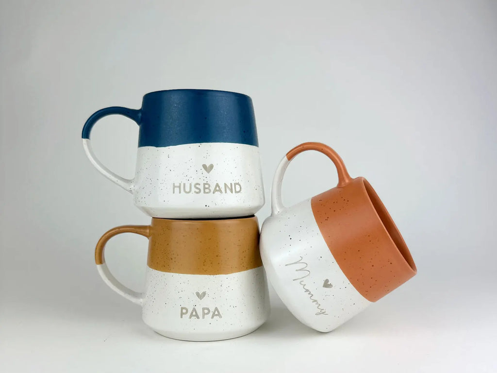 Personalised Heart Name Mug Engraved Tea and Coffee Cup
