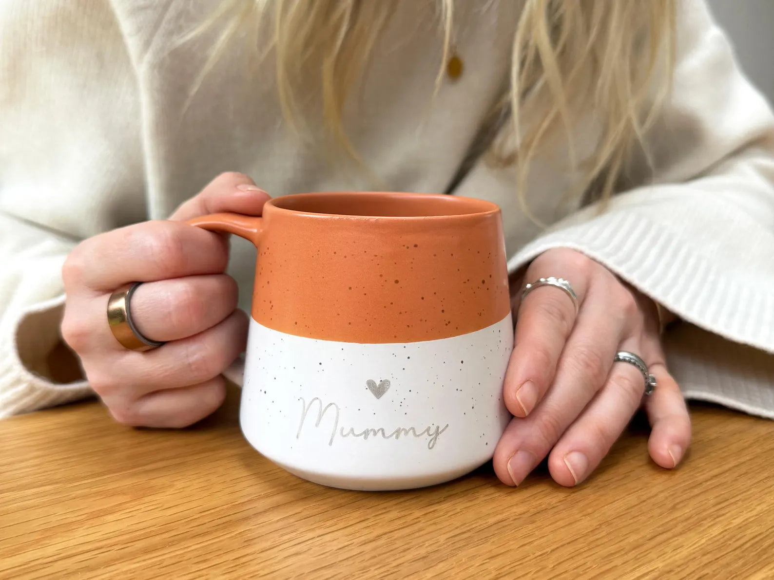 Personalised Heart Name Mug Engraved Tea and Coffee Cup