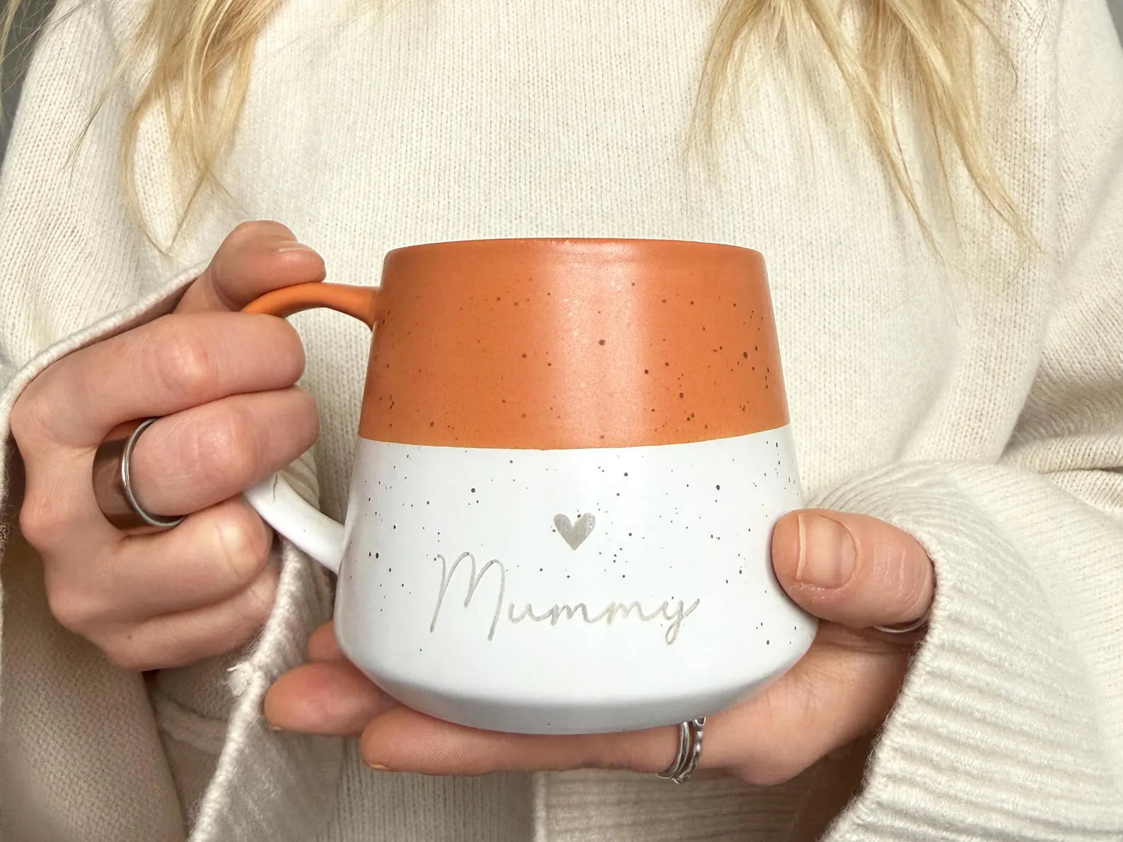Personalised Heart Name Mug Engraved Tea and Coffee Cup