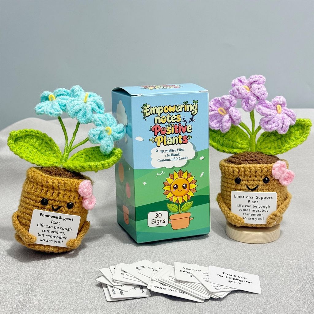 Cute Handmade Crochet Forget Me Not Flower Gift Set