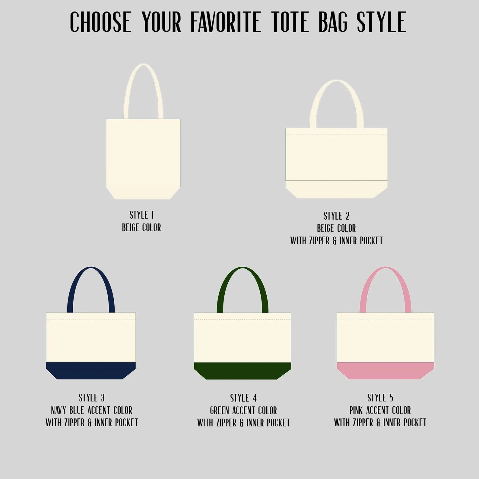 Birth Month Flower Canvas Tote Bag with Custom Name