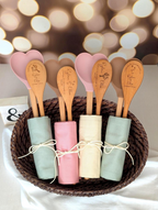 Personalized Wooden Spoon Spatula Wedding Favor Gift Set