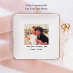 Custom Photo Trinket Tray Personalized Jewelry Dish for Mom