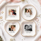 Custom Photo Trinket Tray Personalized Jewelry Dish for Mom