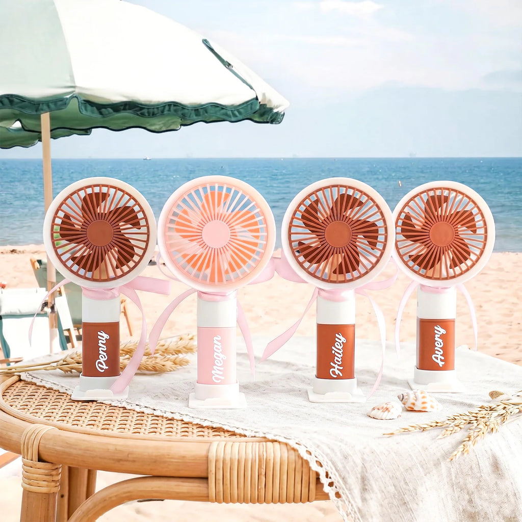 Personalized Handheld Fan with Custom Name Portable Cooling Gift