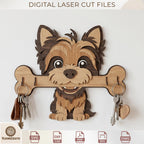 Dog Breed Key Holder Laser Cut Wooden Wall Organizer Bundle