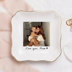 Custom Photo Trinket Tray Personalized Jewelry Dish for Mom