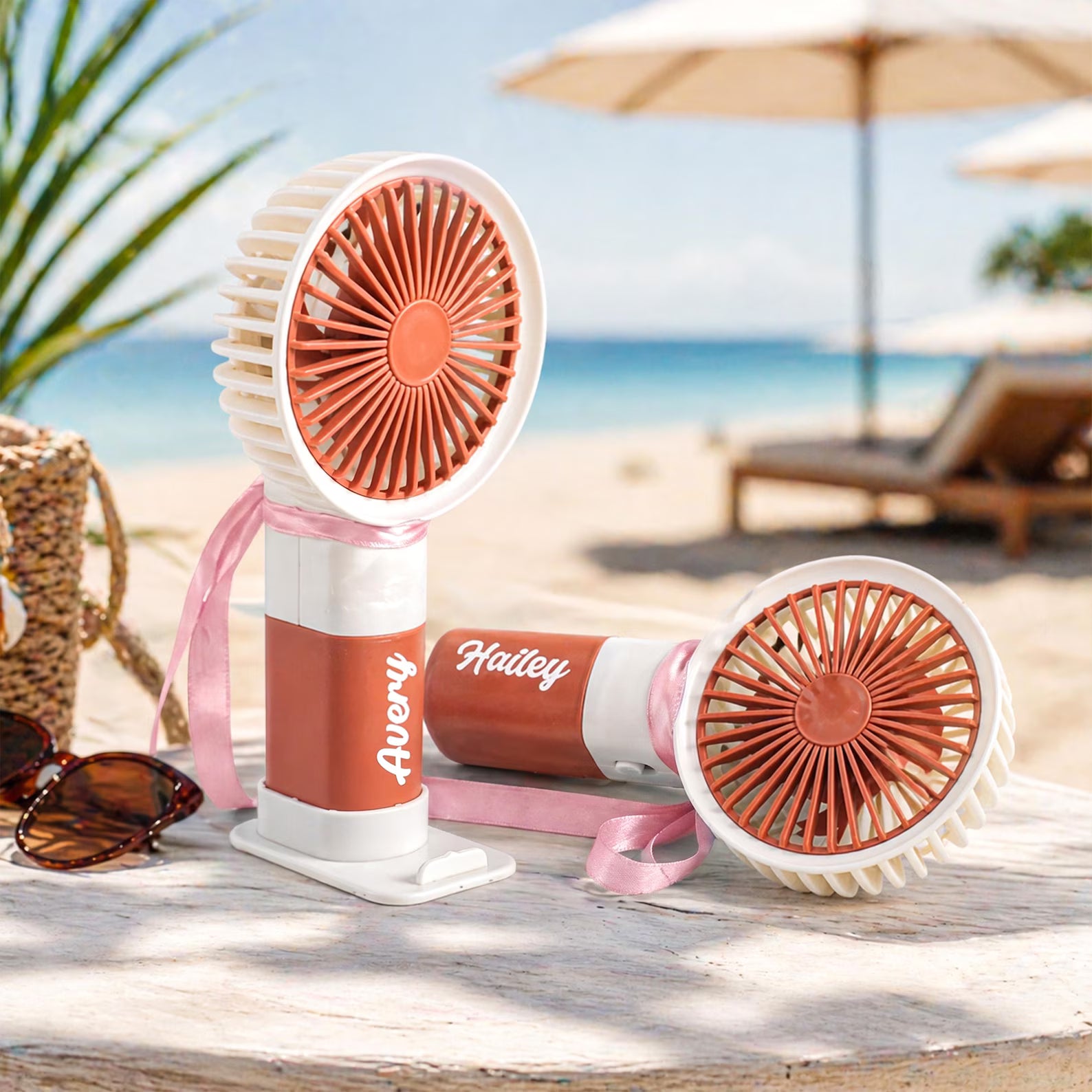 Personalized Handheld Fan with Custom Name Portable Cooling Gift