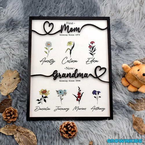 "First Mom, Now Grandma" Flower Art