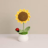 Handmade Crochet Sunflower in Pot Gift