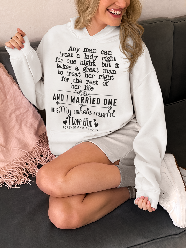 Great Man To Treat Her Right Personalized Custom Hoodie Gift For Her And Mom