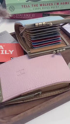 Personalized Kiss Lock Card Wallet Leather Pouch