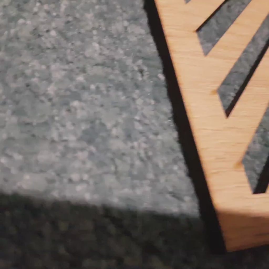 Mountain With Lines Panel Set of 2-3 Wood Picture Living Room