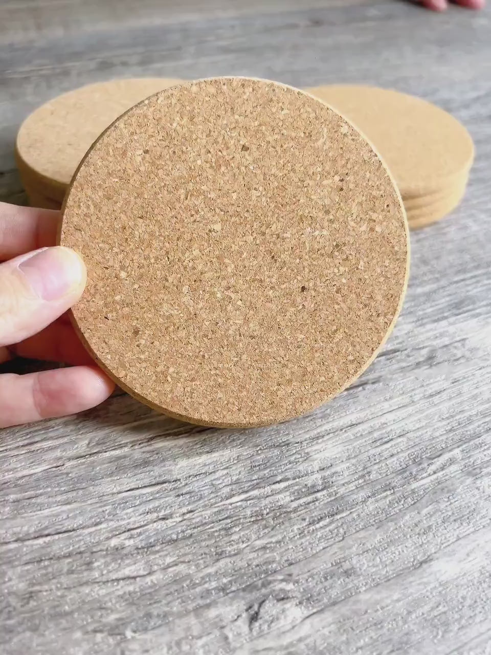 Set of 100 Personalized Engraved Cork Coasters for Weddings
