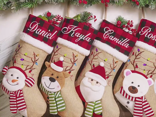 Personalized 3D Family Christmas Stockings
