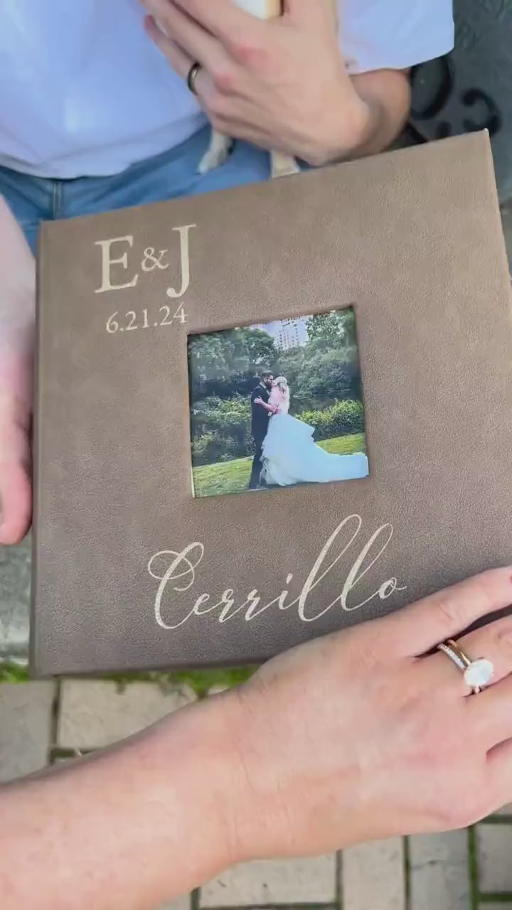 Personalized Birthday Photo Album Engraved Leatherette Gift