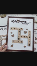 Personalized Scrabble Family Puzzle Sign