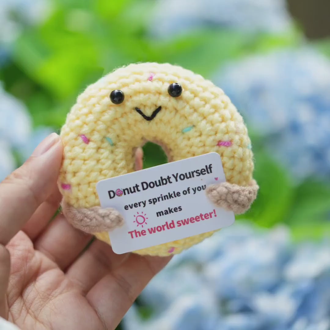 Handmade Crochet Emotional Support Donut