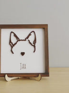 Custom Dog Ear Portrait Sign Personalized Pet Loss Gift