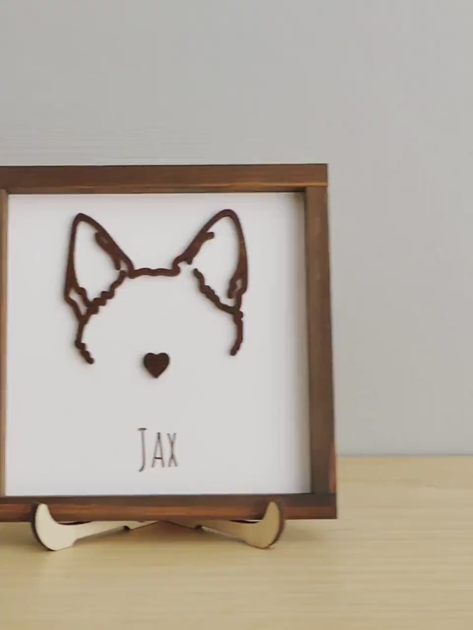 Custom Dog Ear Portrait Sign Personalized Pet Loss Gift