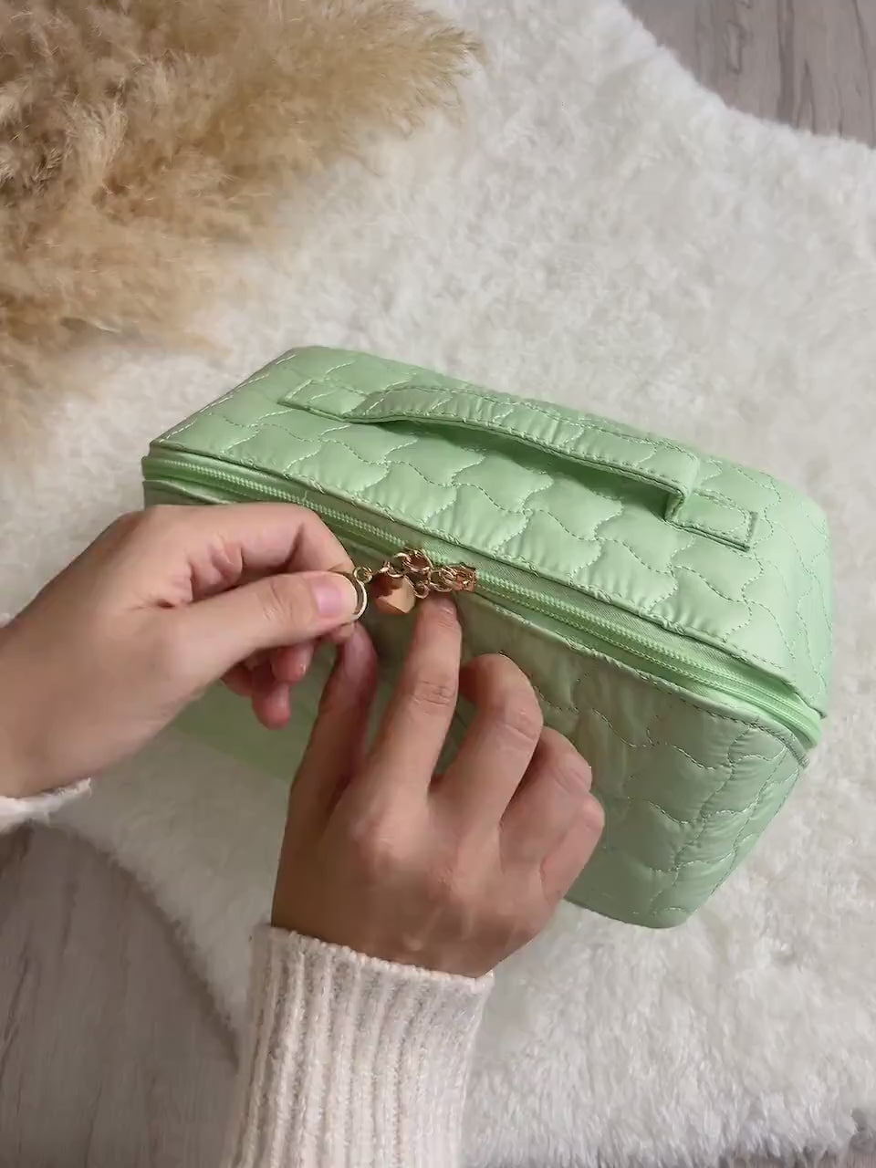 Personalized Handmade Quilted Makeup Bag Gift for Her