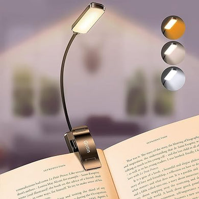 9 LED Rechargeable Book Light for Reading in Bed - Eye Caring 3 Color