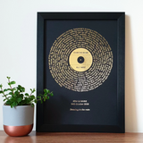 Personalized Metallic Foil Song Lyrics Art Print