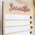 Sliding Routine Chart, Personalized Chore Chart for Kids, Daily Routine Dry-erase