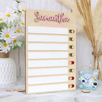 Sliding Routine Chart, Personalized Chore Chart for Kids, Daily Routine Dry-erase